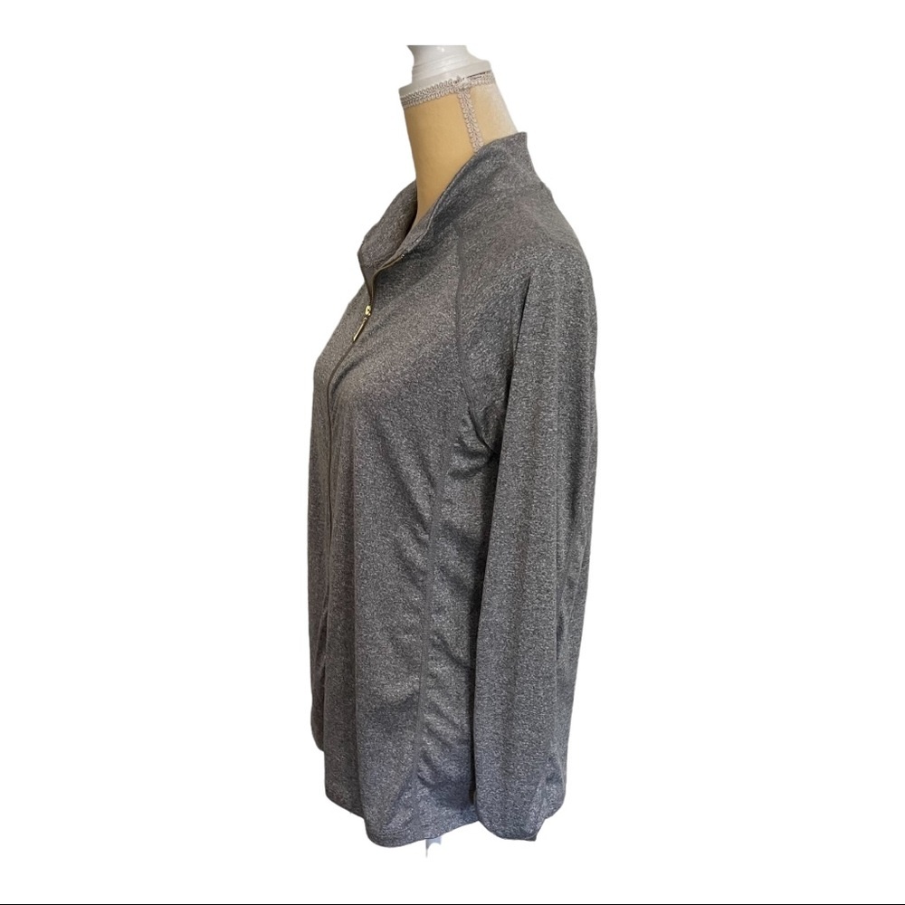 Simply Southern Heather Gray Sport Jacket Zip Up Size Medium - Picture 3 of 10
